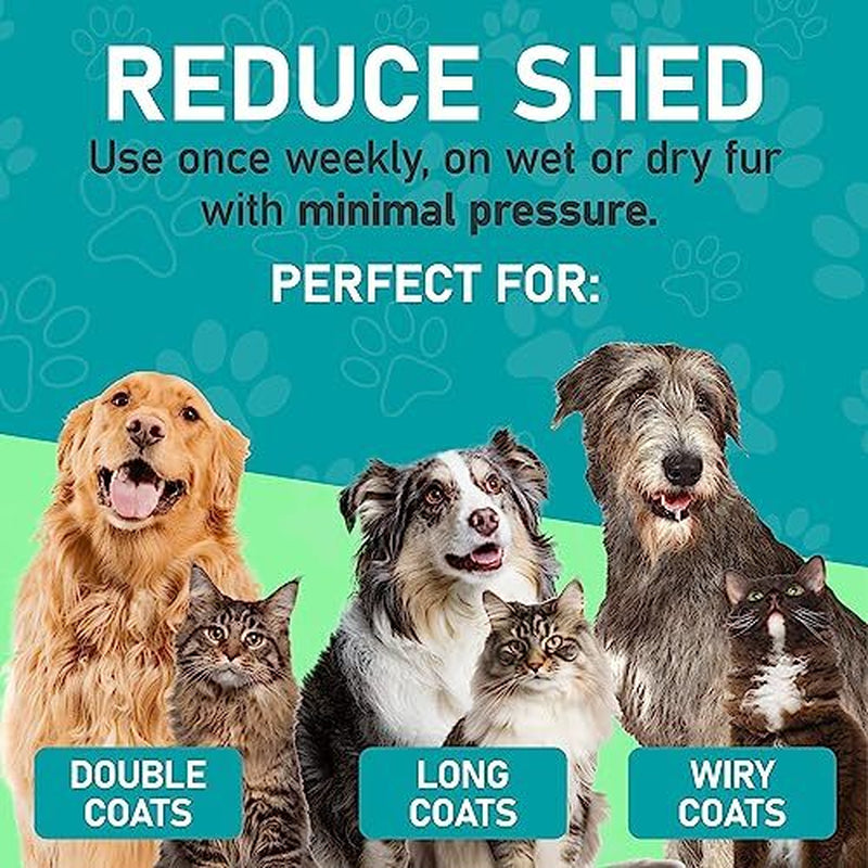 Luxury Double-Sided Pet Grooming Brush | Deshedding & Dematting Tool for Dogs & Cats