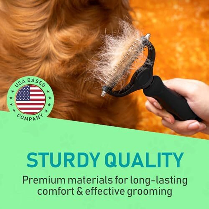 Luxury Double-Sided Pet Grooming Brush | Deshedding & Dematting Tool for Dogs & Cats