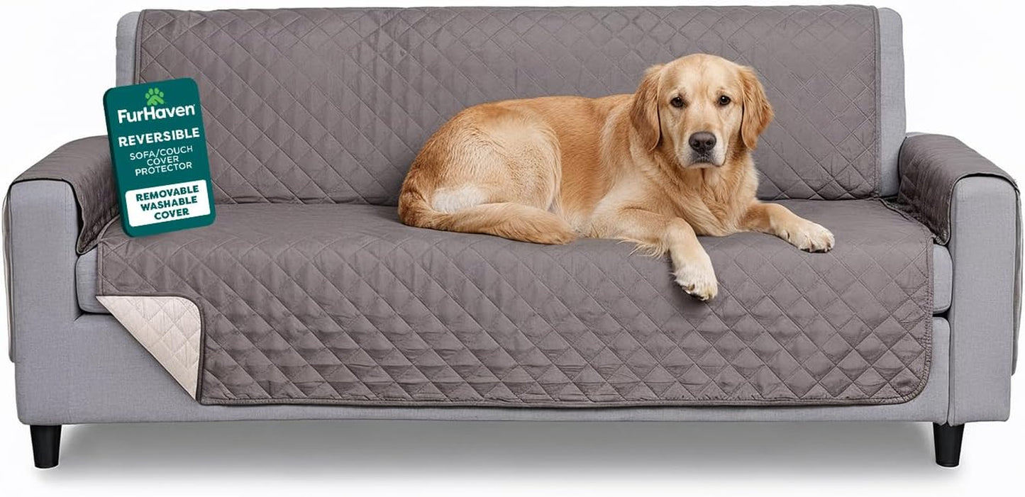 Luxury Reversible Sofa Protector | Waterproof Quilted Couch Cover for Dogs & Cats